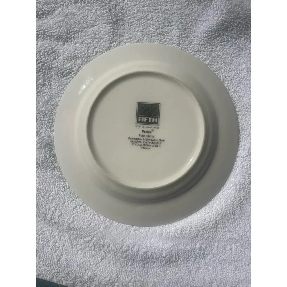 222 Fifth Venice 6” Salad Dessert Floral Plate Cottagecore Discontinued